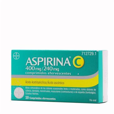 Aspirina C 400/240 Mg 10 Comprimidos Efervescentes