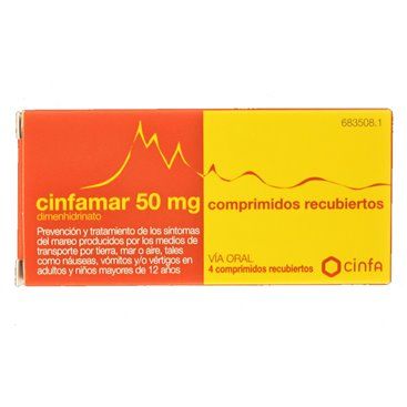 Cinfamar 50 Mg 4 Film-coated Tablets