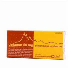 Cinfamar 50 Mg 10 Comprimidos Recubiertos
