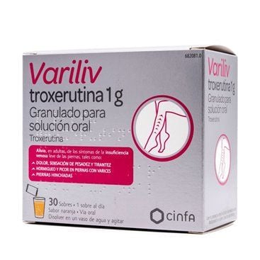 Variliv Troxerutina 1000 Mg 30 Sobres Granulado Solucion Oral