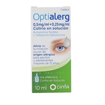 Optialerg 5Mg/Ml + 0,25Mg/Ml Eye Drops 10Ml