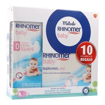 Rhinomer Baby Força 0 115Ml + Rhinomer Comfort Baby 10 Recambios