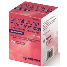 Simethicone Normon 40 Mg 100 Chewable Tablets