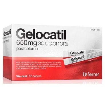 Gelocatil 650 Mg 12 Sachets Oral Solution