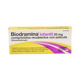 Biodramina Infantil 25 Mg 12 Comprimidos