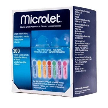 Microlet Coloured Lancets 200 pieces