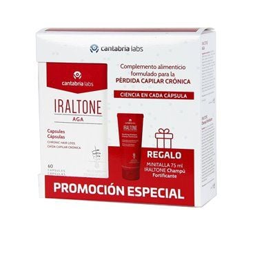 Iraltone Aga 60 Capsulas + Iraltone Champu Fortificante 75Ml Regalo