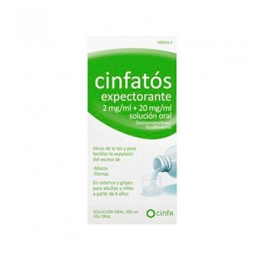 Cinfatos Expectorante 2 Mg/Ml + 20 Mg/Ml Solucion Oral 200 Ml (Pet)