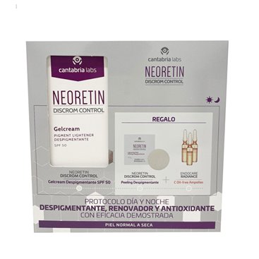 Neoretin Discrom Gelcream SPF50 40Ml + Peeling + 3x Endocare C Oil Free Ampolas