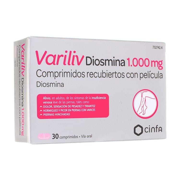 Buy Variliv Diosmina 1000 Mg 30 Coated Tablets Online Now!!