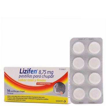 Lizifen 8,75 mg 16 pastilhas para chupar (sabor mel e limão)