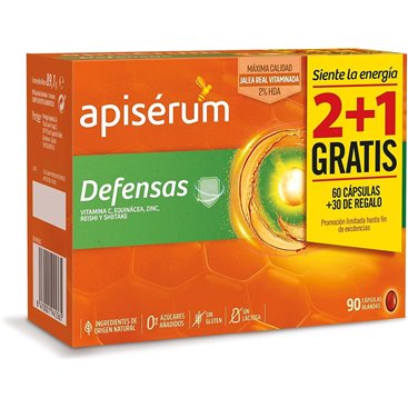 Apiserum Defensas Pacote poupança 3 meses 90 cápsulas