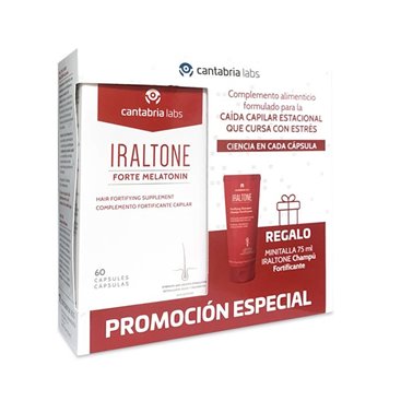 Iraltone Forte Melatonina 60 Cápsulas + Champô Fortificante 75 Ml