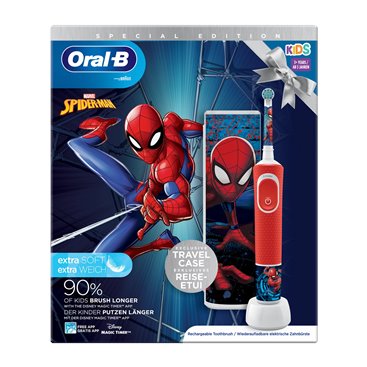 Oral B Escova eléctrica Kids Spiderman + Funda