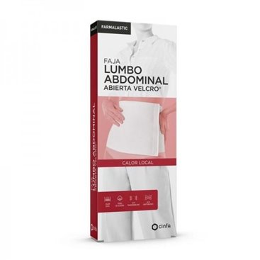 Faixa Lomboabdominal Farmalastic Aberta Velcro Tamanho Grande Cor Bege