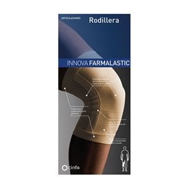 Farmalastic Closed Knee Brace Compression Tech Medium size Beige color
