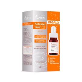 Avene Solar Antiedad SPF50+ Color 50Ml + Vitamin Activ C Serum 10Ml