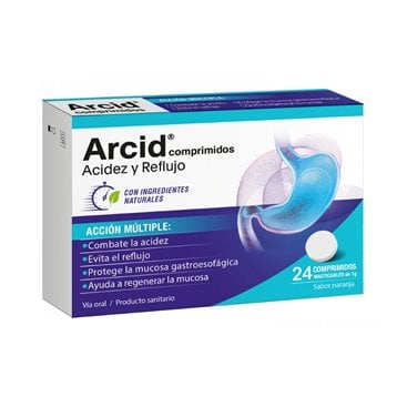 Arcid 24 Comprimidos Masticables Sabor Naranja