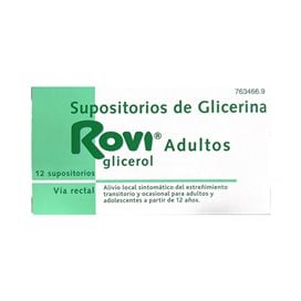 Supositorios De Glicerina Rovi Adultos 2,25 G 12 Supositorios
