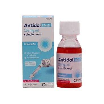 Antidol Infantil 100 Mg/Ml 1 Frasco Solução Oral 90 Ml