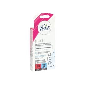 Veet Pure Facial 16 Wax Strips + 3 Wipes