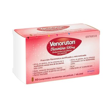 Venoruton Diosmina 500 mg 60 comprimidos revestidos