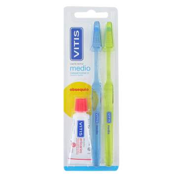 Vitis Cepillo Dental Adulto Medio Duplo