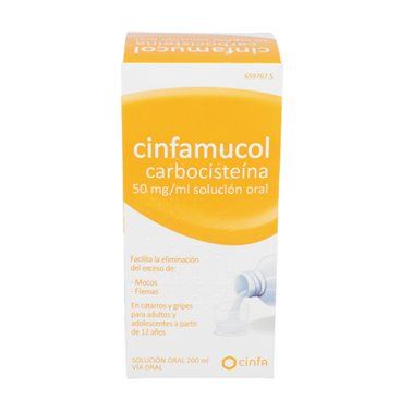 Cinfamucol Carbocisteina 50 Mg/Ml Solucion Oral 1 Frasco 200 Ml